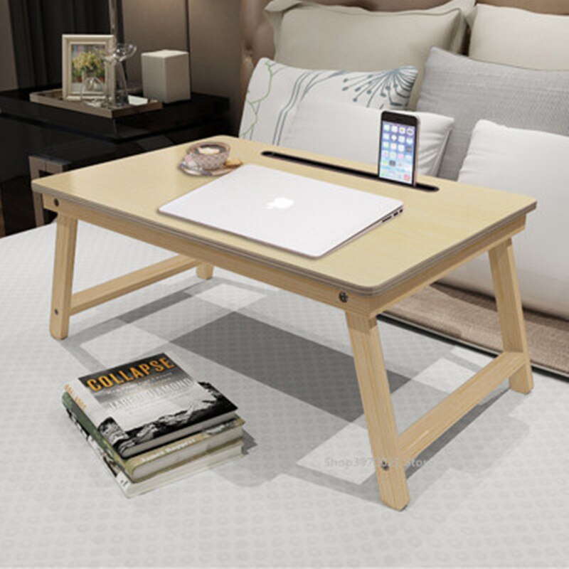 Solid wood Computer Desk Portable Folding Table Laptop Stand Desk Computer Desk Notebook Office Desk Study Table Standing