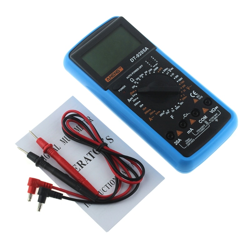 DT-9205A Lcd Digitale Multimeter Elektrische Handheld Tester Meter Ac Dc