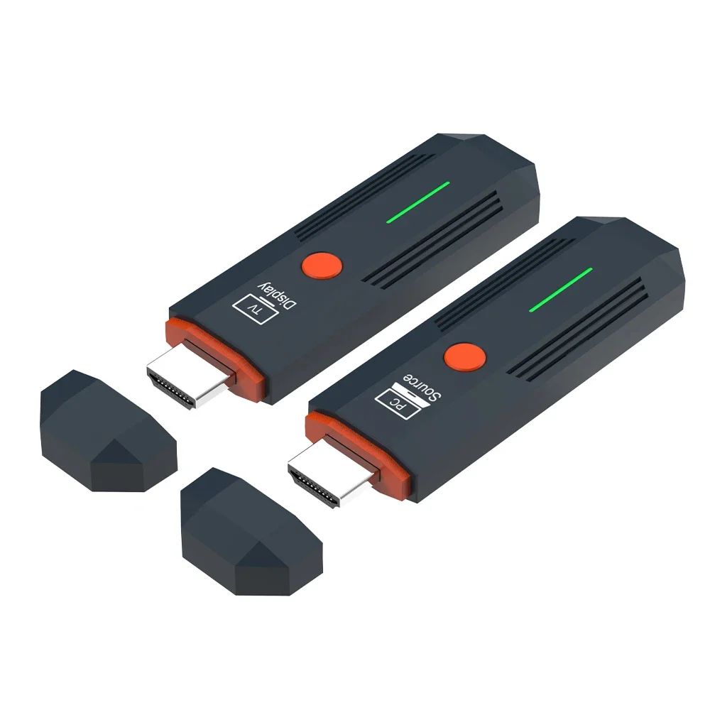 5g 1080p 50m sem fio hdmi-transmissor de vídeo e receptor extensor tv vara dongle adaptador para tv box projetor pc: Preto