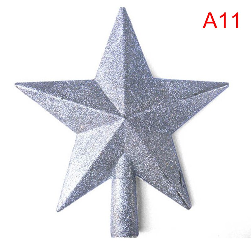 1pc glitter mini star julgran toppers röd guld silver mini star