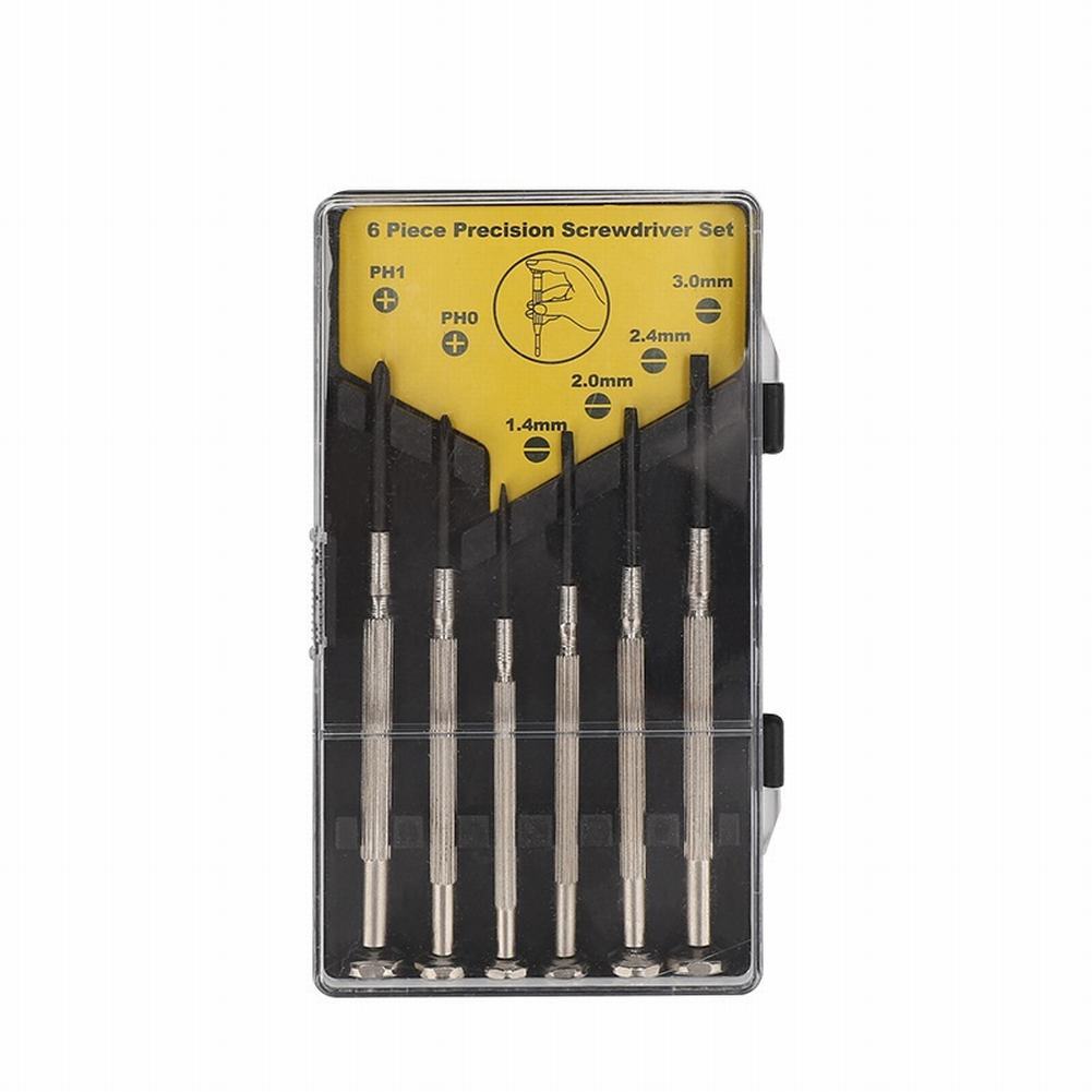 6Pcs/Set Mini Precision Screwdriver Micro Jewelers Mini Watchmakers Tool PH0 PH1 Manual DIY Screwdriver Handle Set With Tool Box