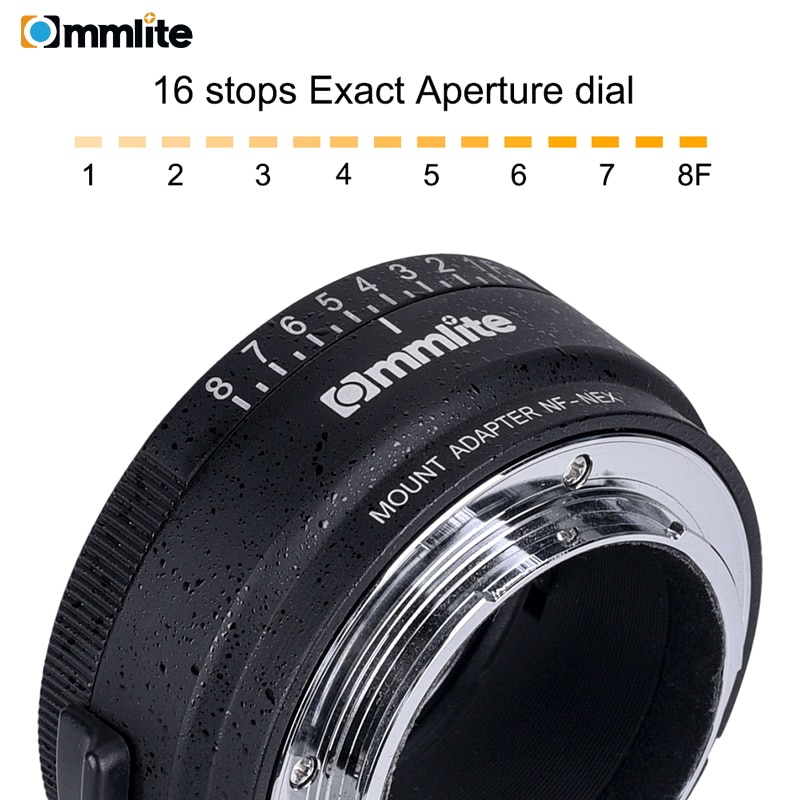 Commlite CM-NF-NEX Handmatige Focus Lens Mount Adapter Ring voor Nikon G, F, EEN, IK, S, D Lens te gebruiken voor Sony NEX E Mount Camera &#39;S