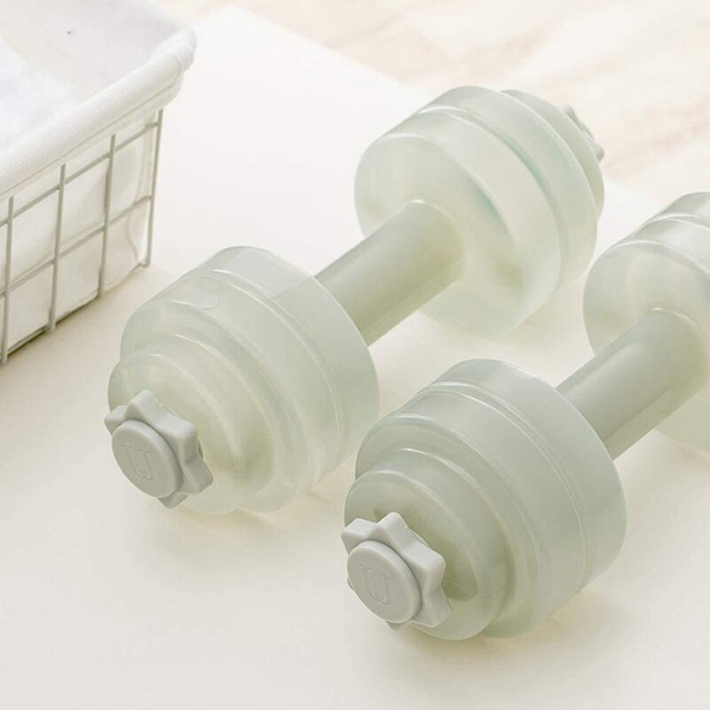 A pair 4KG Home gym Water dumbbells Water-filled dumbbells Adjustable dumbbells Portable and weight-adjustable water dumbbells: 2pcs gray