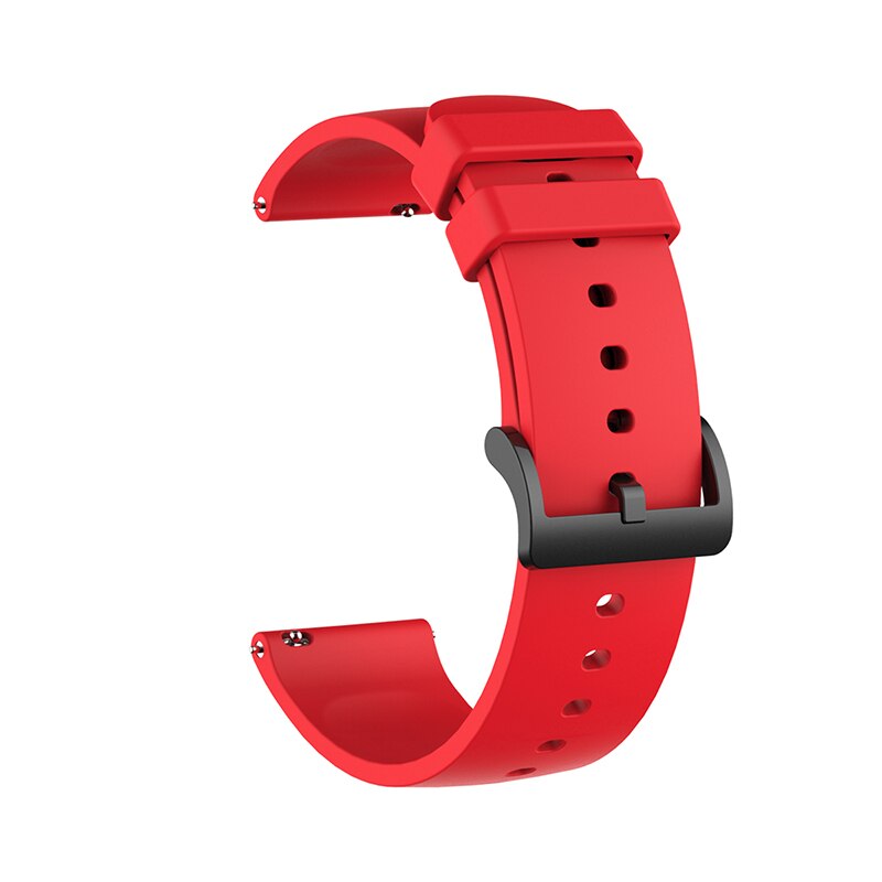 Correa de reloj de silicona de 20mm para Xiaomi Huami Amazfit GTS/GTR 42mm pulsera de reloj inteligente pulsera de repuesto deportivo: Red