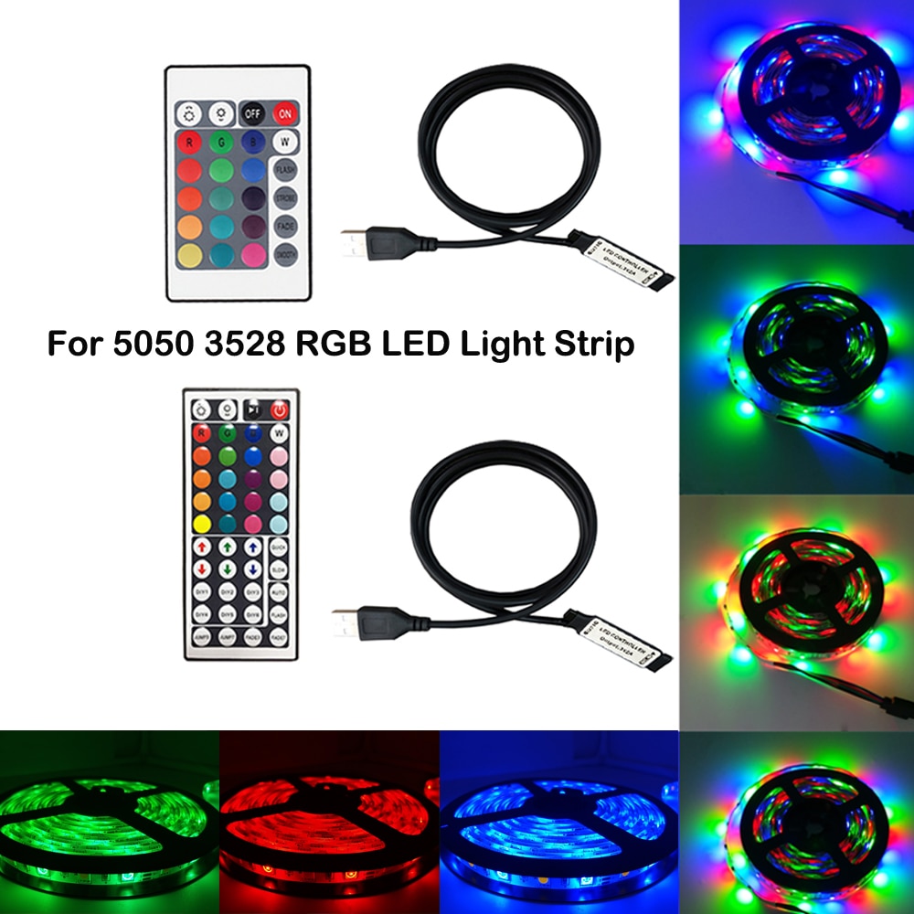 1m USB DC 5-24V Inline IR-Controller mit 24 Key Wireless Controller für 5050 3528 RGB LED Licht Streifen