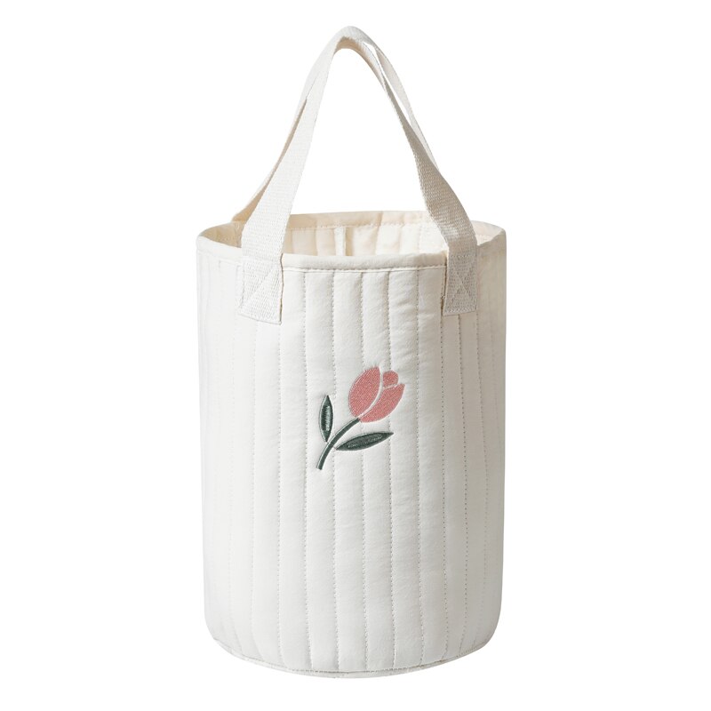 Quilted cotton Organizer bag Embroidery portable bucket bag lunch bag mommy bag Baby stroller storage diaper bags