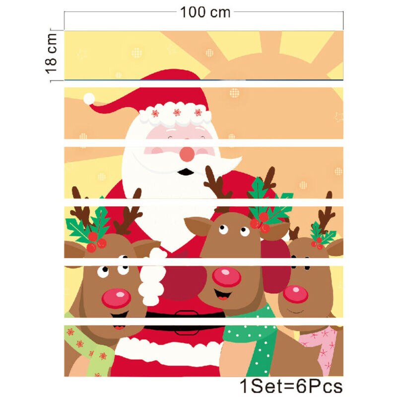 Stairway Stickers Family Stair Riser Decor 3D Christmas Decorative Stair Decal Stairs to Stick Home Decoration Posters
