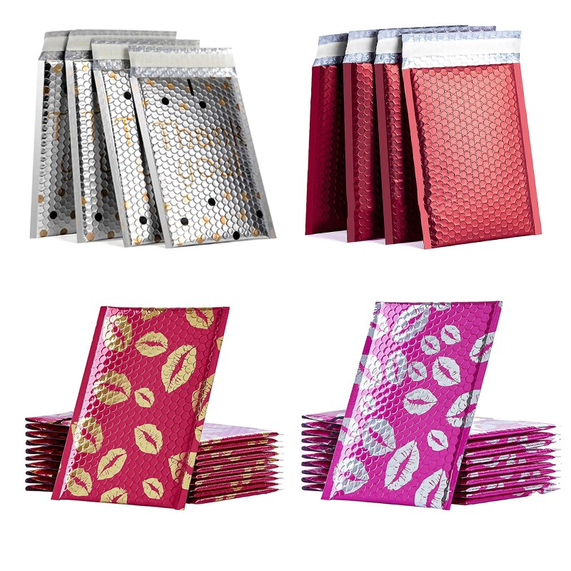 Bolsa de burbujas de papel de aluminio, sobres de burbujas de agradecimiento de 17x23cm, bolsas de impermeables con bolsa de burbujas, suministros de negocios, 50 piezas