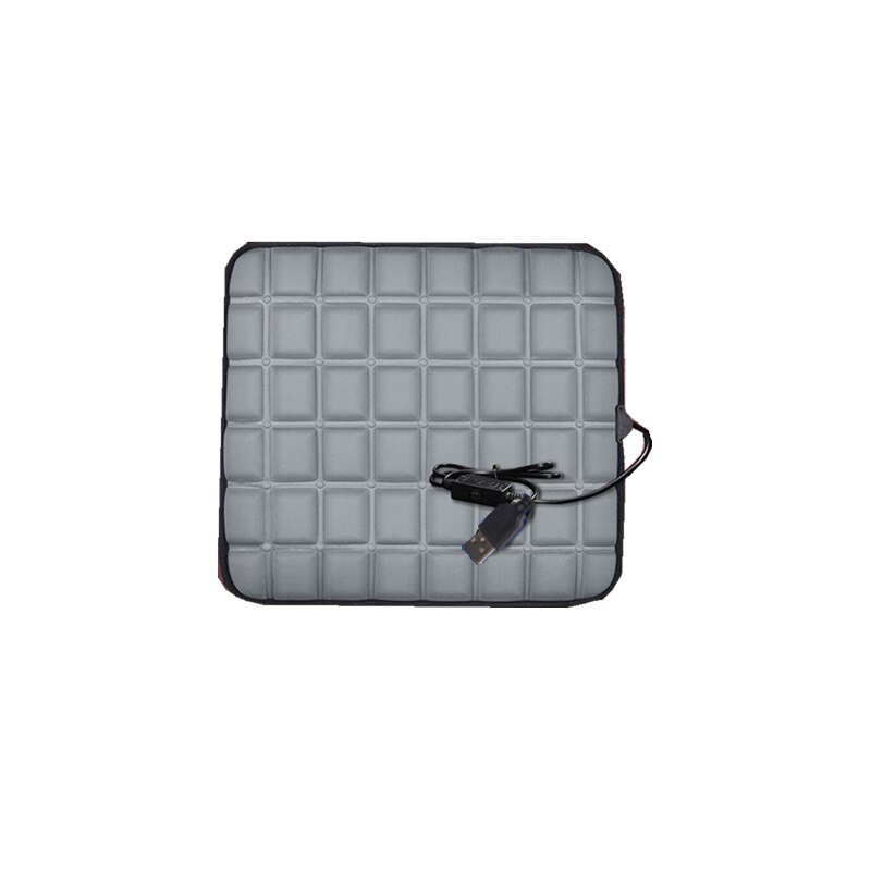 12V Baumwolle Auto Sitzheizung Kissen Sitz Wärmer Winter Haushalt Abdeckung Elektrische Heizung matt Winter Wärmer Autos Sitz Heizung: grau 1pc-USB