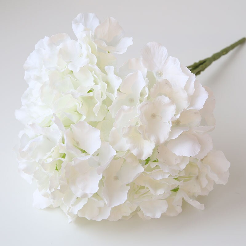 5 hoder bunt mallorca hortensia blomstergren simulering blomst bryllup dekorasjon rekvisitter blomstervegg hus fest dekor: Hvit