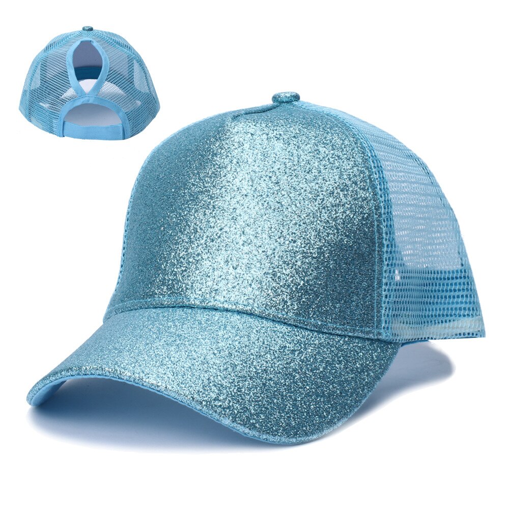 2022 Glitter Paardenstaart Vrouwen Baseball Cap Vrouwen Snapback Mesh Trucker Caps Vrouwelijke Zomer Bone Zwart Verstelbare Hiphop Hoeden/Cap: 7