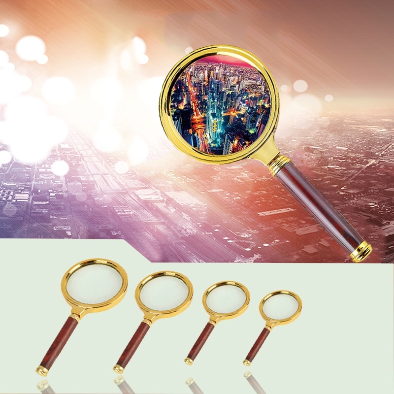 Magnifying Glass 10X Handheld 60mm/70mm/80mm/90mm Loupe Portable Magnifier for Jewelry Newspaper Reading Handheld Magnifier