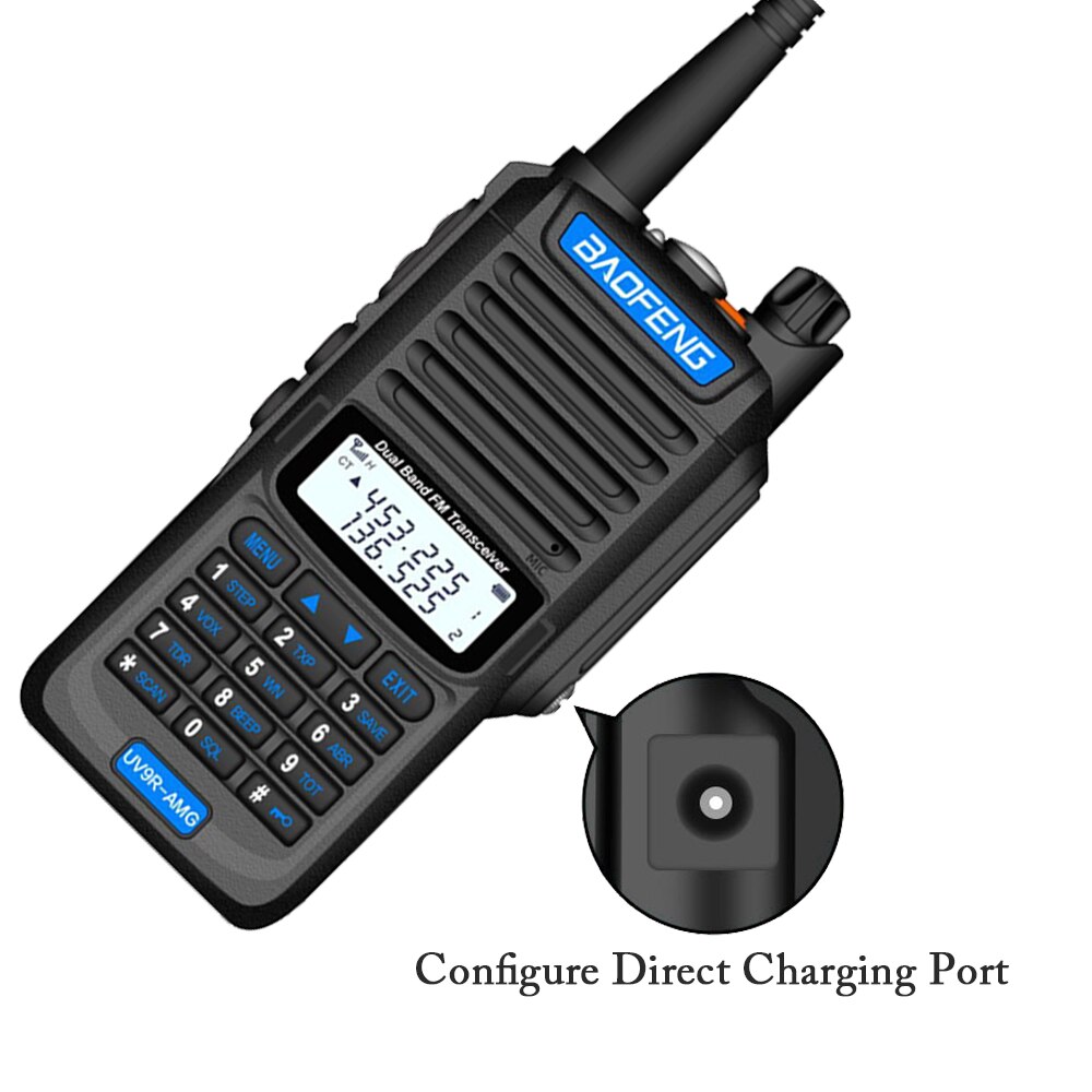 Baofeng UV-9R amg 20w 9800mah à prova dip67 água ip67 walkie talkie de alta potência cb presunto 20km longo alcance uv9r amg portátil rádio em dois sentidos