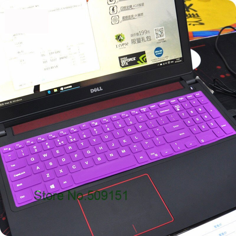 15 inch laptop toetsenbord beschermhoes voor dell inspiron 15 5000 5568 15cr 15cr-4528b vostro 15-3559 ins 15 5565 5567 7567