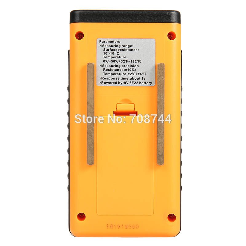 BENETECH GM3110 Surface ResistanceTester Anti-static LCD Tester Digital Display Anti-static Resistance Meter Temperature Meter