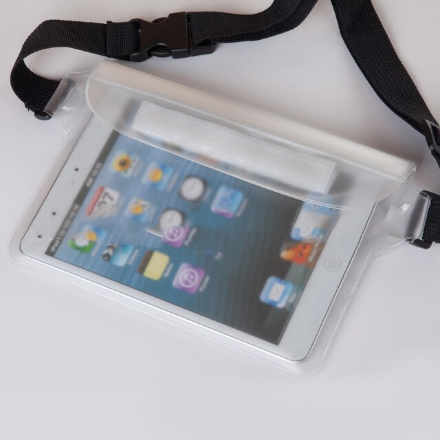 PVC Waterproof Transparent Women&#39;s Bag Outdoor Sports Fanny Pack Swim Belt Bag Storage Phone Waist Pack Handbags: white