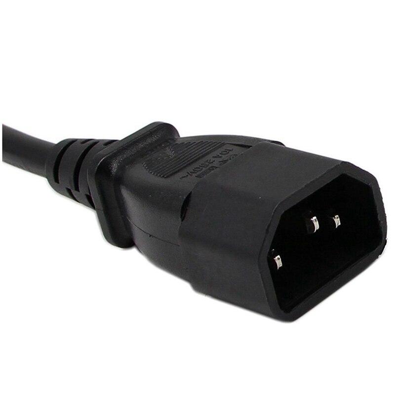 IEC Male C14 To Up Right Angled 90 Degree IEC Female C13 Power Extension Adapter With 18Cm IEC 320 90 Degree C13 3 Pin Female To