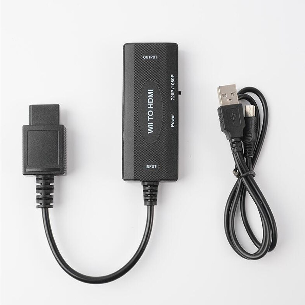 Full HD 1080P Wii to HDMI-compatible Converter Adapter Wii2HDMI-compatible Converter with cable for PC HDTV Monitor Display