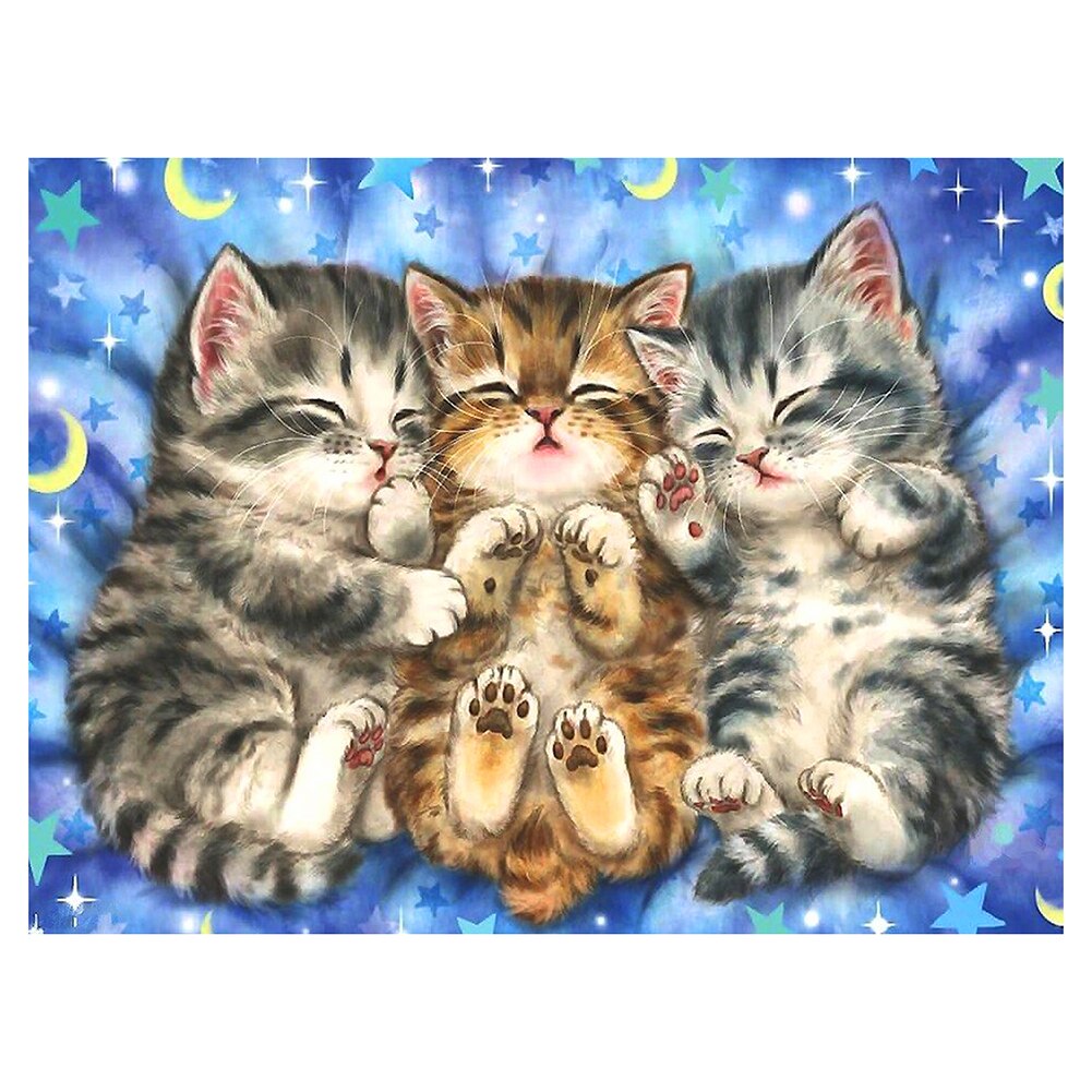 Cross Stitch Kits Animals Patterns Series Stamped Needlework Canvas 11CT Counted Handmade Kits with Manual Instruction