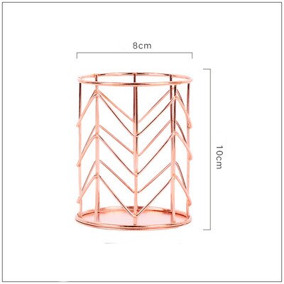 Maquillage artisanal porte-pinceau outils cosmétiques stockage crayon stylo tasse salle de bain maquillage organisateur accessoires: B Rose Gold