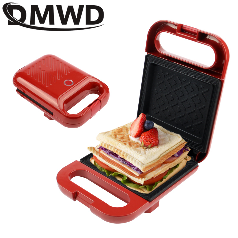 DMWD-Machine électrique multifonction Sanwich Maker, petit-déjeuner léger, poêle à omelette, gril à panini, grille-pain