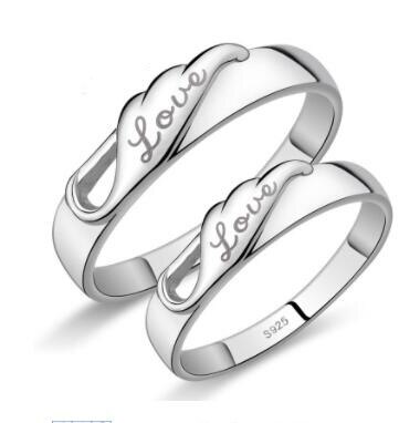 Zirkon Einstellbare silber farbe Paar Hochzeit Ringe für Frauen und Männlichen Strass Engagement Ring für Paar: 18