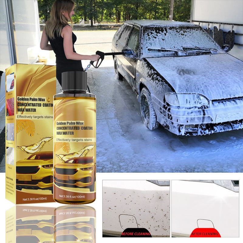 Golden Carnauba Car Wash Wax Super Gloss Ceramic Wax Car Coating Paint Care Polishing Paste Hydrophobic Quick Coat Liquid Wax