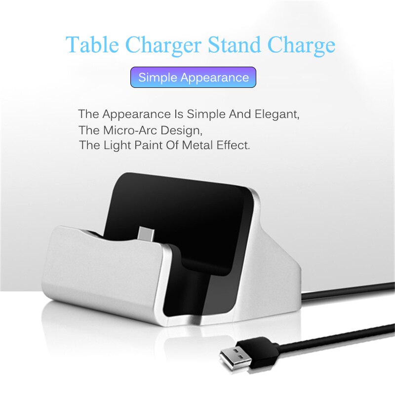 USB Pedestal Data Charger Dock Stand Station Charging For iphone 8 7 XR XS Desktop Cradle For Samsung Xiaomi Docking ladestation