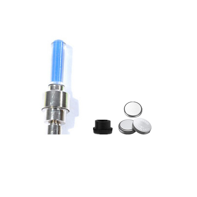Zacro Bike Light With Battery Tyre Valve Caps Wheel Spokes Led Light Bike Lights Mountain Road Bike Bicycle Lights: 1X Blue