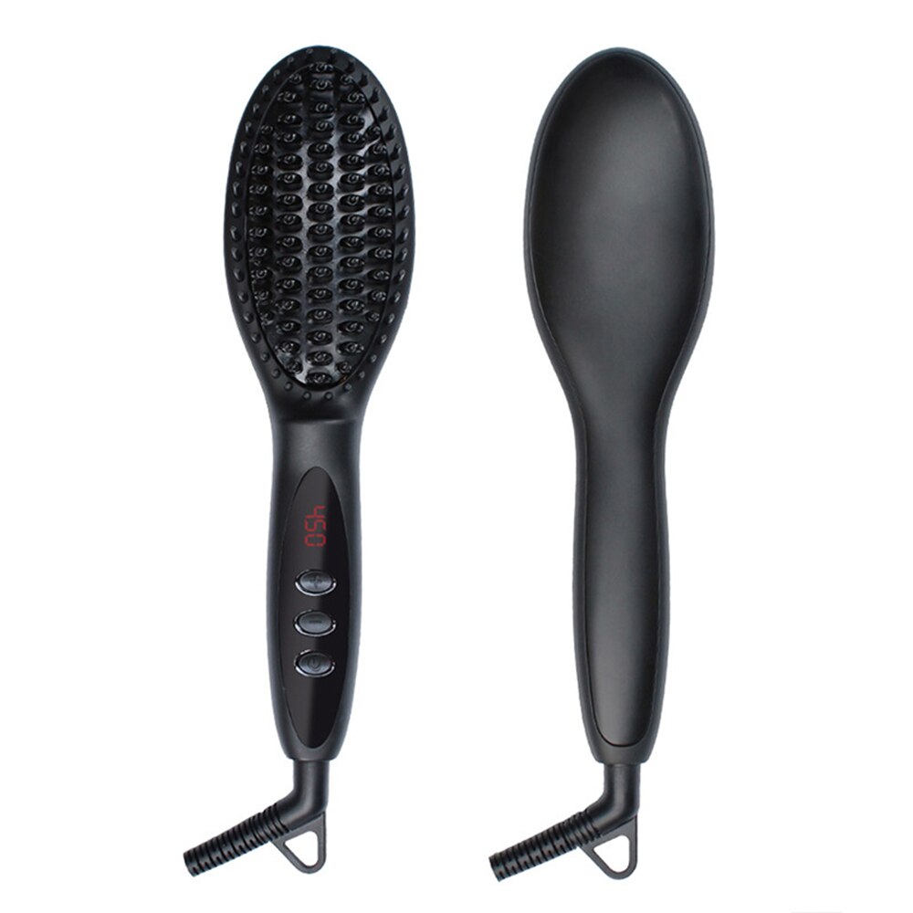 Hair Straight Comb LED Temp Display Anti-scald Structure Function Electric Brush PTC Heating Straightener 360 Rotatable
