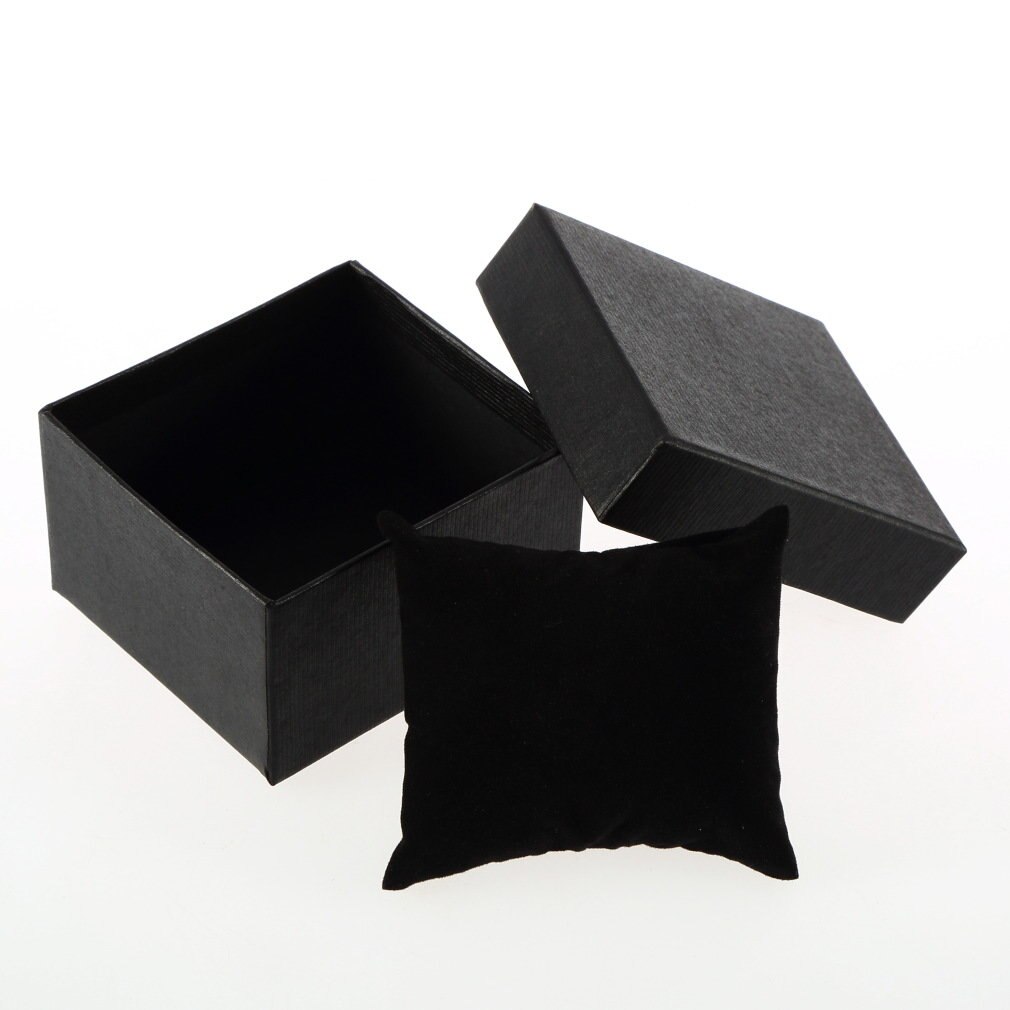caja para reloj de joyería Carton caja de rectangular de relojes de cuarzo caja de embalaje joyería de Navidad