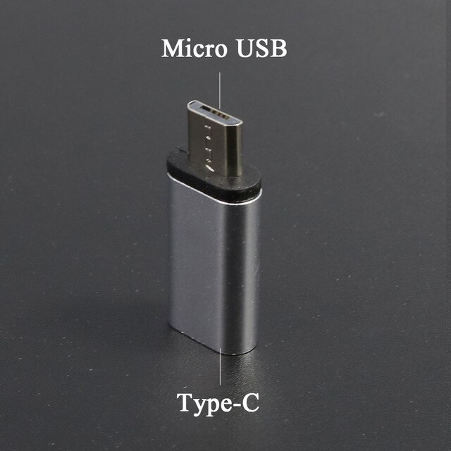 Sølv data ladekabel konverter adapter til ios/android micro usb type-c til usb 3.0 usb-c adapter: Blå