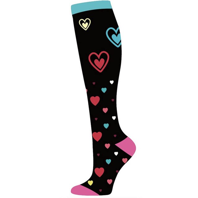 unisex Sport Kompression Strümpfe Krampfadern Strumpf Bein Unterstützung Gezogen Muskel strecken Blut Bündelung Anti Müdigkeit Männer Socken: 9 / L/XL