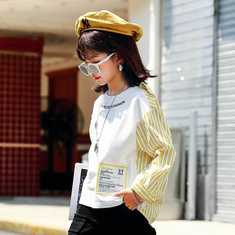 Teenage Girls Blouses Autumn Stripes Long Sleeve Girls Shirts Children Clothing Girls Clothes 10 12 Year E22127