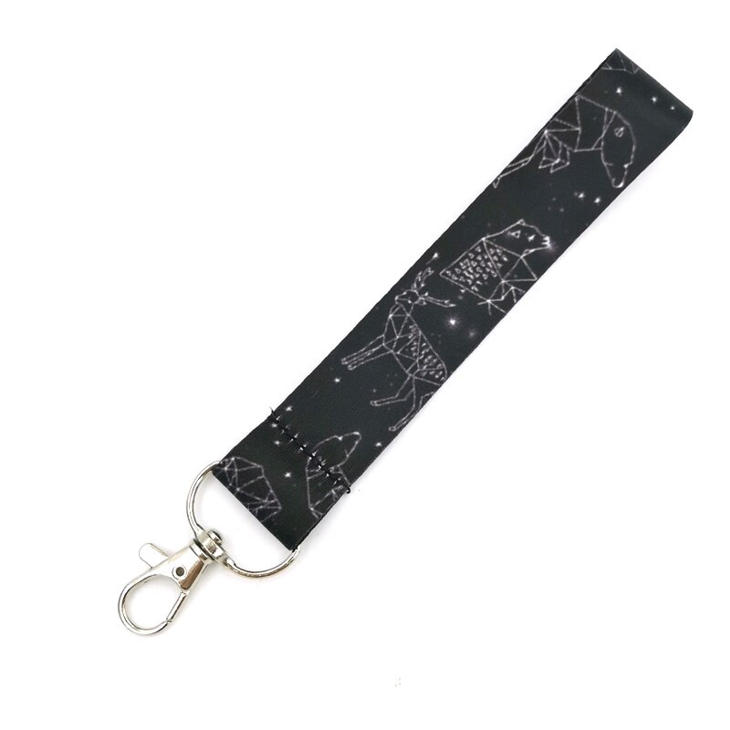 1set Starry tier Zwölf konstellationen Neck hand Band Lanyards ID abzeichen karte halter keychain Bänder gurte Wristlets