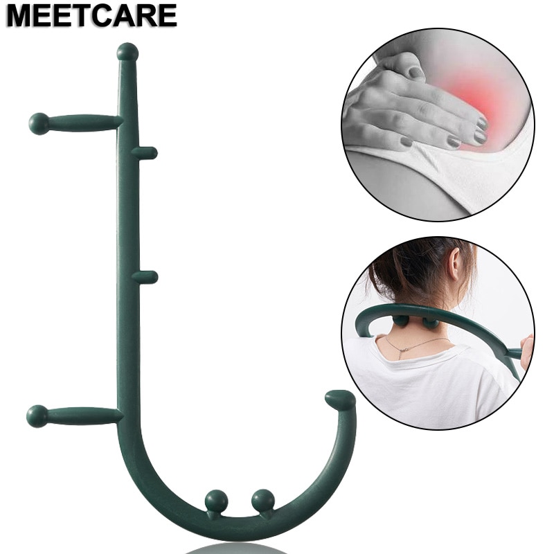 Self-Massage Tool Deep Pressure Trigger Point Massager Stick Hook Body Muscle Relief Thera Cane Back Massager Therapiutic Tools