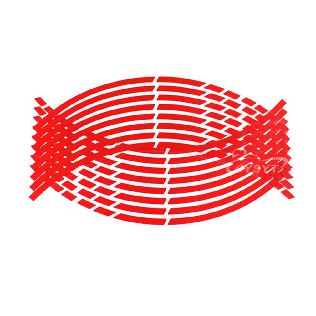 Paski kół naklejki na koła motocyklowe akcesoria naklejki zestawy fluorescencyjne naklejki motocyklowe taśma obręczowa: czerwony