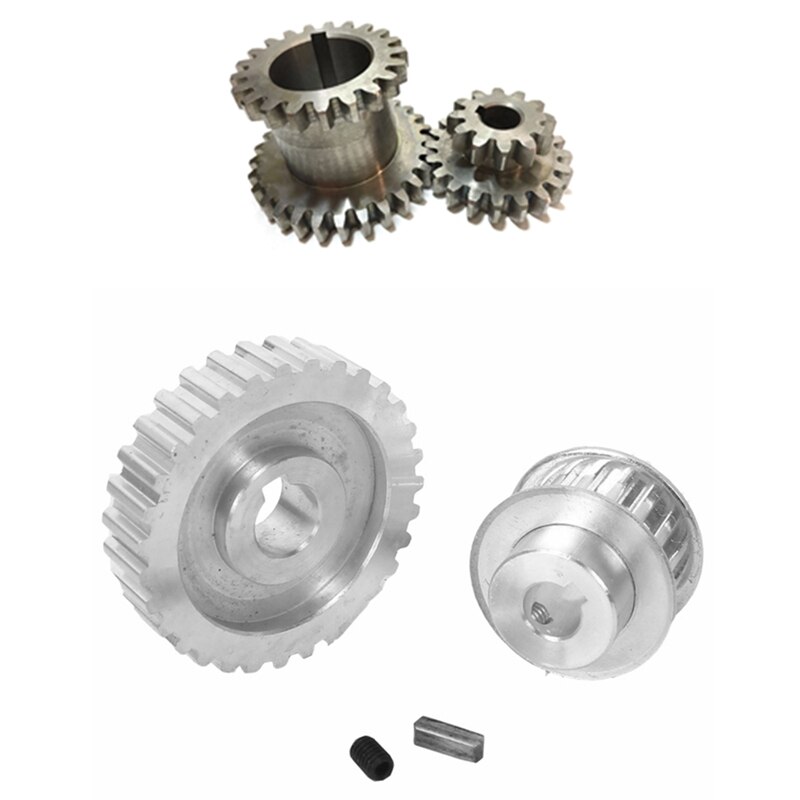 2 st  cj0618 tänder  t29 xt 21 t20 xt 12 dual dears metallsvarvväxel & 2 st remskiva växel motorrem växel drivhjul