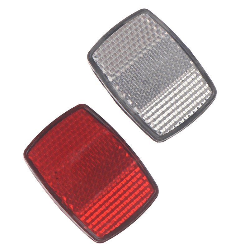 Reflector reflectante para manillar de bicicleta, luz de advertencia delantera y trasera, lente de seguridad