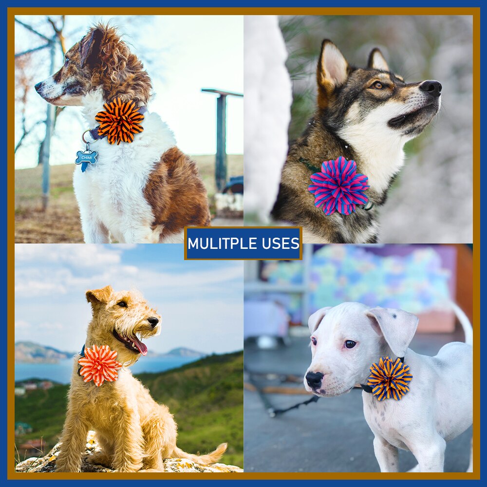 Gros nœud papillon à rayures pour chien, 8cm, 50/100 pièces, accessoires pour animaux de compagnie, meilleure , Yorkshire Terrier