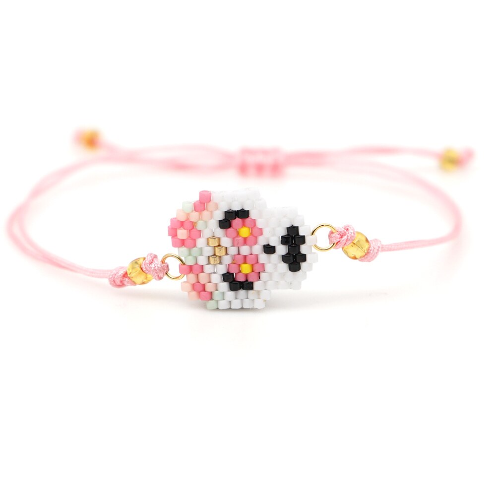 Go2boho Del Braccialetto Del Cranio di Halloween Delle Donne Dei Monili di Regalo Per Il Bambino Messicano Cranio Miyuki Braccialetti All'ingrosso Pulseras Punk 2020 Femme: MI-B190541A