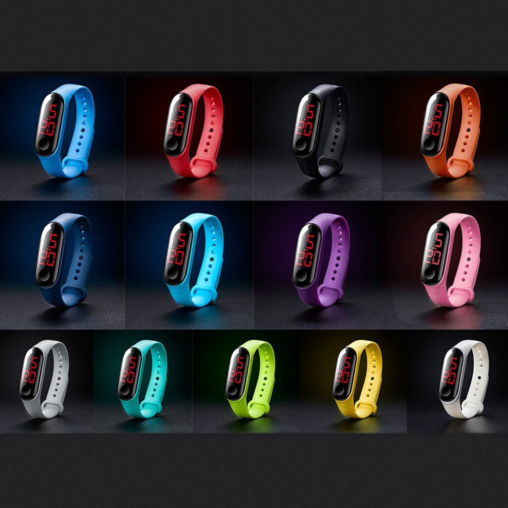 Men Women Sport Watch Digital LED Pedometer Run Step Walking Distance Calorie Counter Watch Bracelet Waterproof Watches