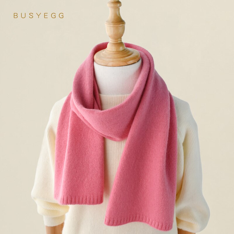 Roze Wol Sjaal Kids Luxe Meisjes Kleine Gebreide Nek Sjaals Kind Warme Herfst Winter Sjaals Baby