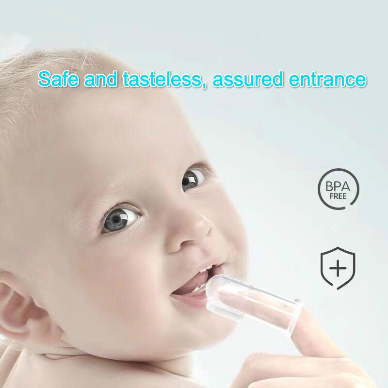 Baby finger toothbrush silicon toothbrush + box child teeth cleaning soft silicone baby toothbrush rubber cleaning baby brush