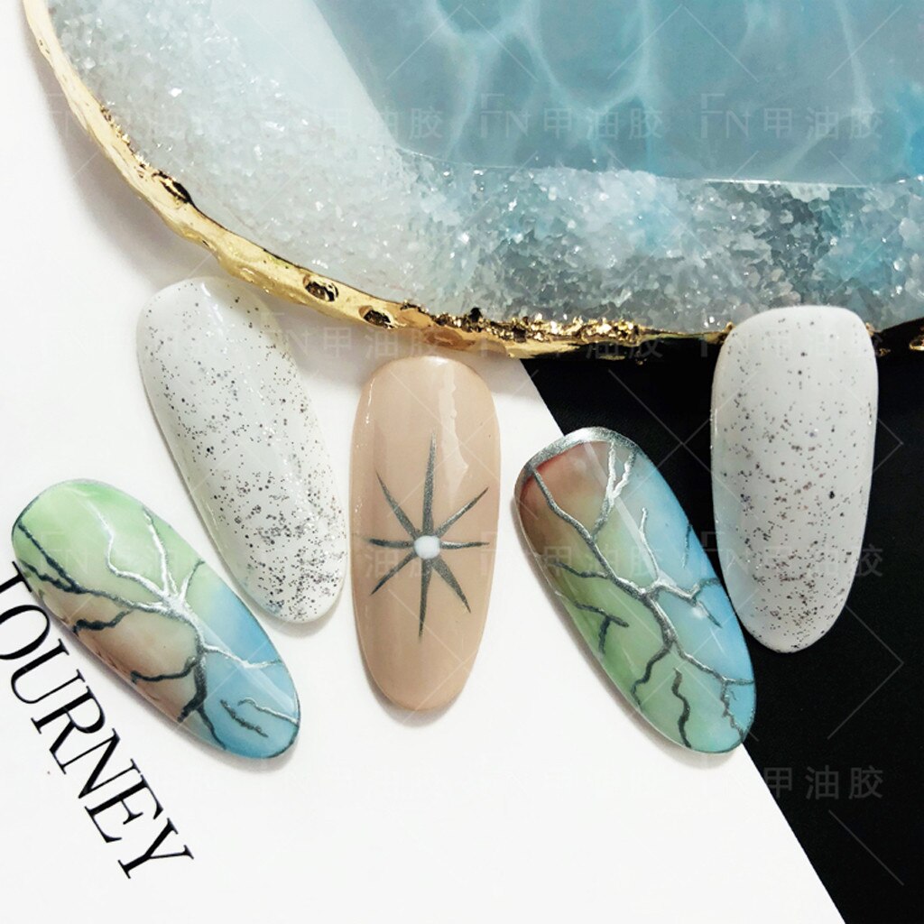 Nail art metal malet plast børstet plast spejl fototerapi lim metal farve metal coating klæbemiddel *