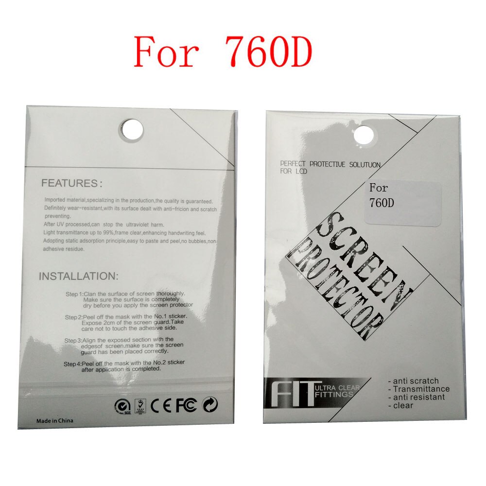 20 stk myk kameraskjermbeskyttelsesfilm for canon 100d 500d 650d 700d 750d 760d 800d 1100d 1300d 1500d 3000d 4000d: 760d