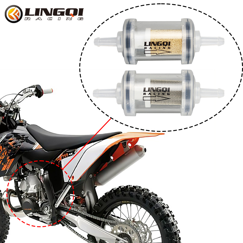 Lingqi-motorer drivstoffilterutskiftning av plast 6mm bensinfiltre for elementtilbehør oljefilterkopp dirt pit bike