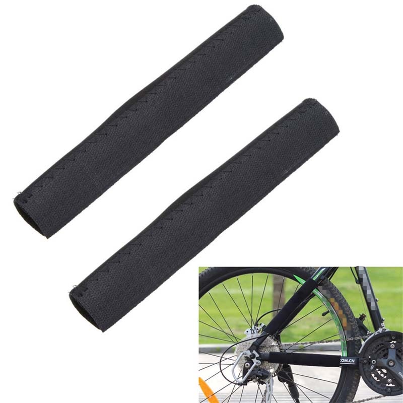 2 stk sort cykel kæde beskytter cykelstel kæde ophold indsendt beskytter mtb cykel kæde pleje vagt cover