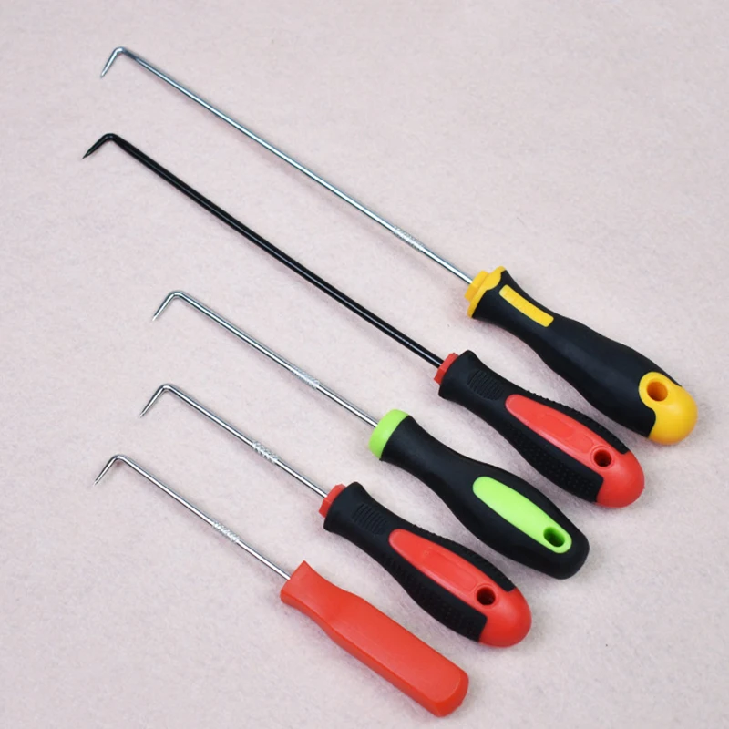 4 stks/set Auto Pick en Haak Set Automotive O Ring Oliekeerringen Pakking Puller Remover Craft Handje Lange Pick lagertrekker Tool
