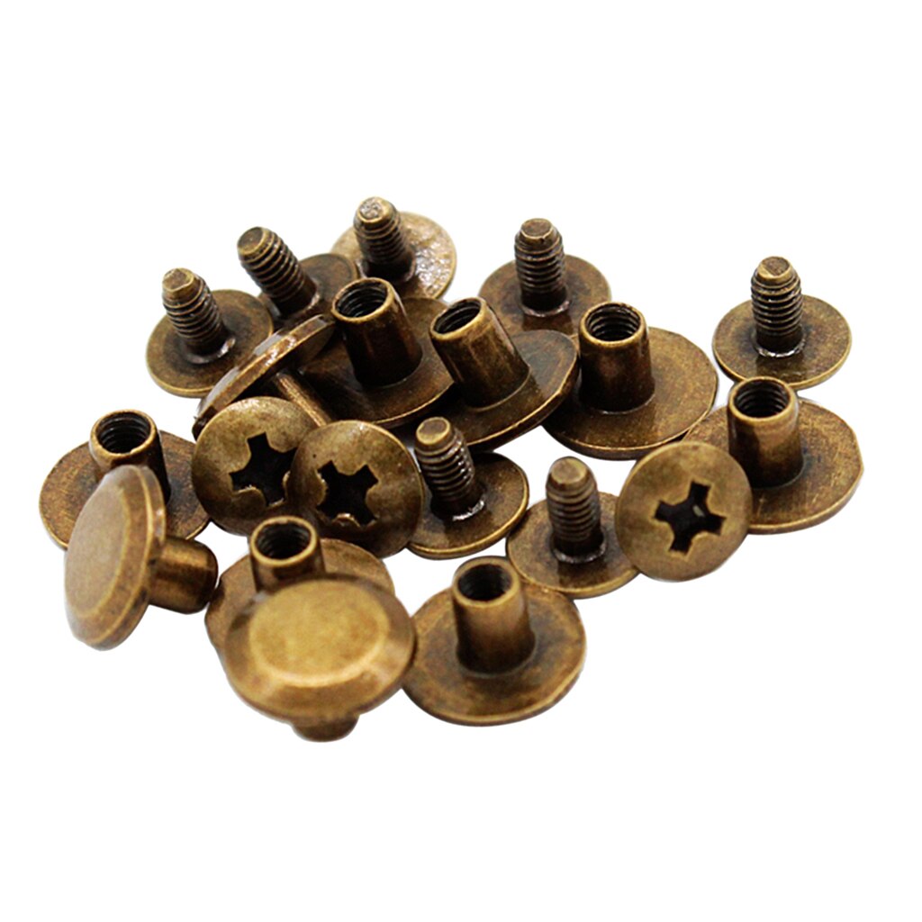10Stck Bindung Chicago Schrauben Nagel Nieten Nieten Für DIY Kunst Handwerk 10X5mm
